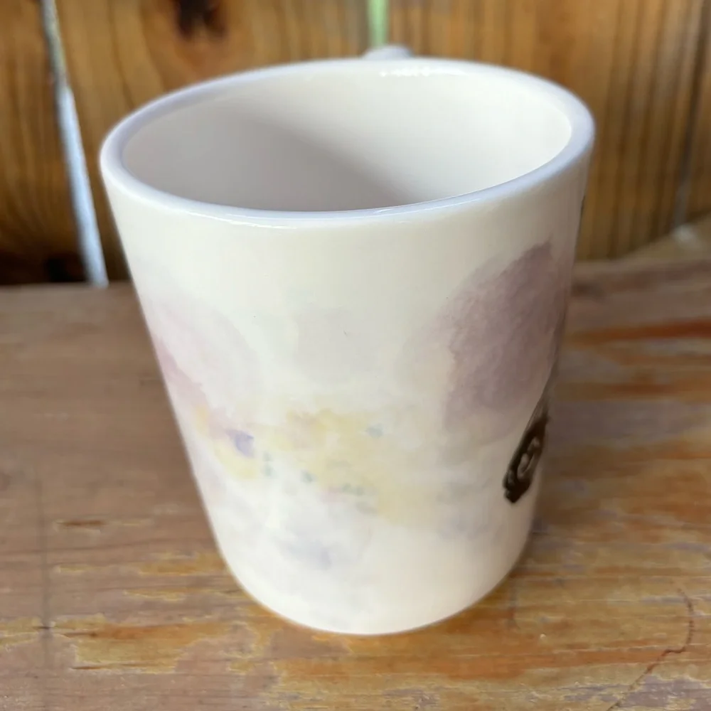 Pier 1 Imports Watercolor Zebra Oversized 16oz Coffee Mugs Tea Cup